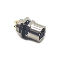M8 Sensor Cable Panel Mount Cable Connector 4 Pin Female Back Mount Solder Type Socket Straight Waterproof