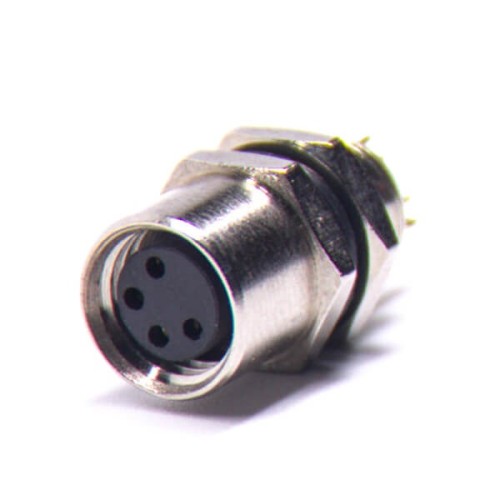 M8 Sensor Cable Panel Mount Cable Connector 4 Pin Female Back Mount Solder Type Socket Straight Waterproof M8 Sensor Cable Panel Mount Cable Connector 4 Pin Female Back Mount Solder Type Socket Straight Waterproof