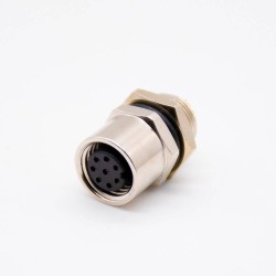 m8 sensor connector 8 pin female 180° back mount B code