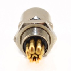 M8 Sensor Connector A Coding Panel Mount Socket 8 Pin Female Back Mount Solder Cable Waterproof Straight Socket