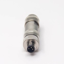 M8 Shielded Connector 3 Pin Male Plug Straight Screw-Joint for Cable