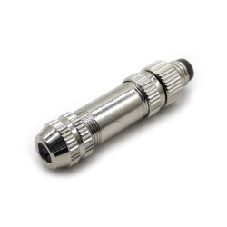 Male Connector M8 8 Pin Straight Aviation Plug Solder Type for Cable Metal Shielded