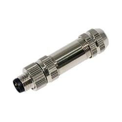 Male Connector M8 8 Pin Straight Aviation Plug Solder Type for Cable Metal Shielded