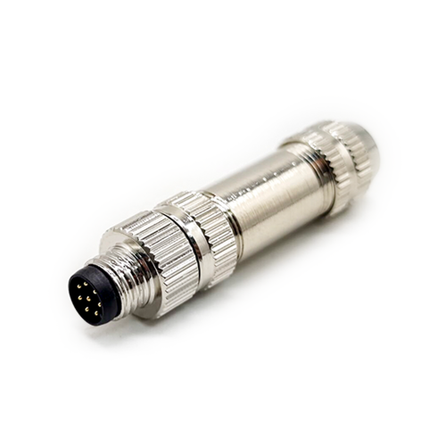 Male Connector M8 8 Pin Straight Aviation Plug Solder Type for Cable Metal Shielded Male Connector M8 8 Pin Straight Aviation Plug Solder Type for Cable Metal Shielded