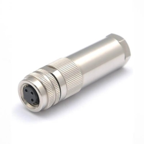 Metal Shielded M8 3Pin Connector Waterproof Assemble Screw Type Straight Female Plug For Cable Metal Shielded M8 3Pin Connector Waterproof Assemble Screw Type Straight Female Plug For Cable