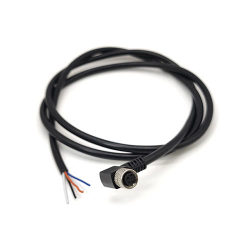 Right Angle M8 Connector 4Pin Cable Plug Waterproof IP67 Female Plug With 1M 24AWG PUR Cable Right Angle M8 Connector 4Pin Cable Plug Waterproof IP67 Female Plug With 1M 24AWG PUR Cable