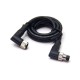 Right Angle M8 Connectors 3 Pin Male to Female Cable Cordsets 24AWG 2M Right Angle M8 Connectors 3 Pin Male to Female Cable Cordsets 24AWG 2M