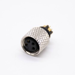 sensor Connector M8 lnjection Molding Female 4pin Straight Solder Cup Unshielded