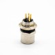 Sensor M8 Female 4 Pin A Coding Panel Receptacles Straight PCB Mount Back Mount Waterproofonnector