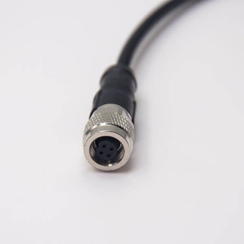 Circular Connector M9 4 Pin Male to Female Waterproof Cable Cordset With 1M 22AWG Non-Shield Circular Connector M9 4 Pin Male to Female Waterproof Cable Cordset With 1M 22AWG Non-Shield