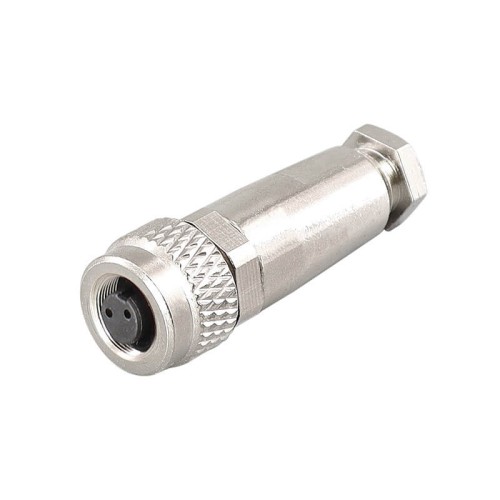 M9 2Pin Female Plug Shield Waterproof Connector IP67 Industrial Connector Shield Solder Type for Cable M9 2Pin Female Plug Shield Waterproof Connector IP67 Industrial Connector Shield Solder Type for Cable