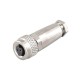 M9 2Pin Female Plug Shield Waterproof Connector IP67 Industrial Connector Shield Solder Type for Cable M9 2Pin Female Plug Shield Waterproof Connector IP67 Industrial Connector Shield Solder Type for Cable