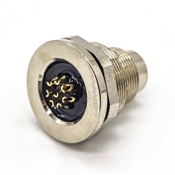M9 8Pin Front Panel Mount Male Connector Circular Sensor Connector Solder Type for Industrial Automation Signals
