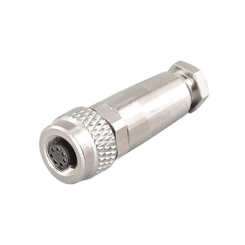 M9 Connector Metal Straight Female 7pin Wireable Waterproof Shield Connector Solder Contacts