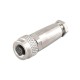 M9 Connector Metal Straight Female 7pin Wireable Waterproof Shield Connector Solder Contacts