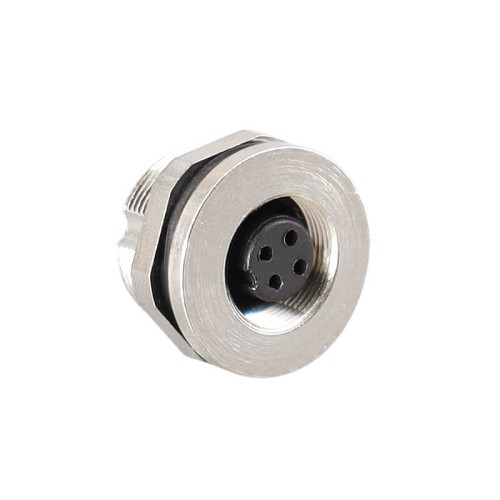 M9 Female 4 Pin Panel Mount Connector Back Fastened Waterproof Connector M9 Solder Type Socket M9 Female 4 Pin Panel Mount Connector Back Fastened Waterproof Connector M9 Solder Type Socket