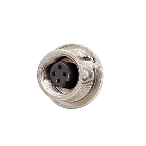 M9 Female 4 Pin Panel Mount Connector Front Fastened Waterproof Connector M9 Solder Type Socket M9 Female 4 Pin Panel Mount Connector Front Fastened Waterproof Connector M9 Solder Type Socket