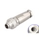 M9 male straight cable plug 2pin waterproof ip67 industrial connector shield solder type for cable M9 male straight cable plug 2pin waterproof ip67 industrial connector shield solder type for cable