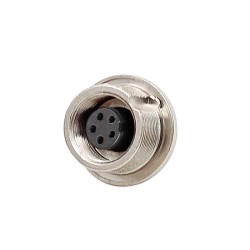 M9 Waterproof 5 Pin Connector Female Front Panel Mount Socket Sensor Threaded Connector