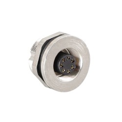 Power Connector Waterproof M9 7 Pin Female Straight Back Mount Connector