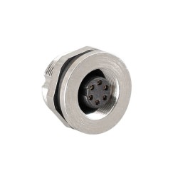 Waterproof Female Back Mount Socket M9 Connector 6 Pin for Soldering Cable