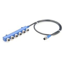 Nmea 2000 Certified 6 Port T-Piece Cable With Metal Connector Cable Length 1Meter 6 Female To Male