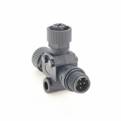 Nmea 2000 Network M12 3 Way T Type Adapter 5 Pin One Male to Dual Female Adapter