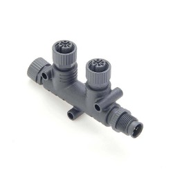 Nmea 2000 Network M12 4 Way T Type Adapter 5 Pin One Male to Three Female Adapter
