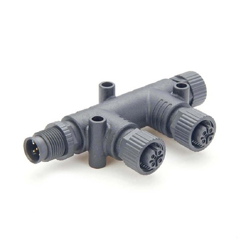 Nmea 2000 Network M12 4 Way T Type Adapter 5 Pin One Male to Three Female Adapter Nmea 2000 Network M12 4 Way T Type Adapter 5 Pin One Male to Three Female Adapter