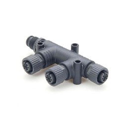 Nmea 2000 Network M12 4 Way T Type Adapter 5 Pin One Male to Three Female Adapter