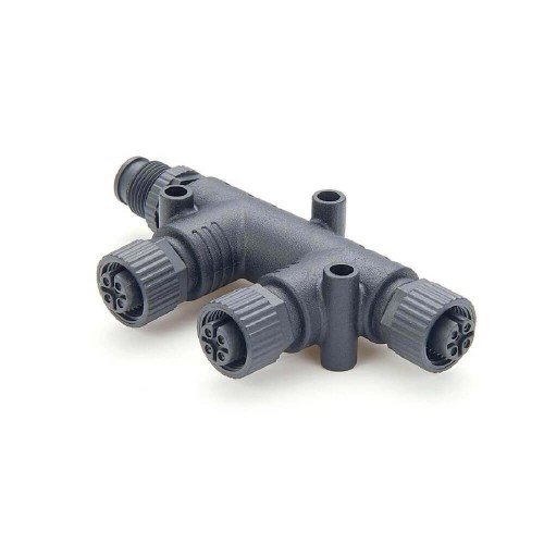 Nmea 2000 Network M12 4 Way T Type Adapter 5 Pin One Male to Three Female Adapter Nmea 2000 Network M12 4 Way T Type Adapter 5 Pin One Male to Three Female Adapter