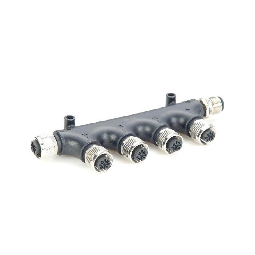 Nmea 2000 Network M12 6 Way T Type Adapter 5 Pin One Male to Five Female Adapter Waterproof