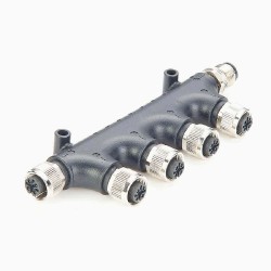 Nmea 2000 Network M12 6 Way T Type Adapter 5 Pin One Male to Five Female Adapter Waterproof
