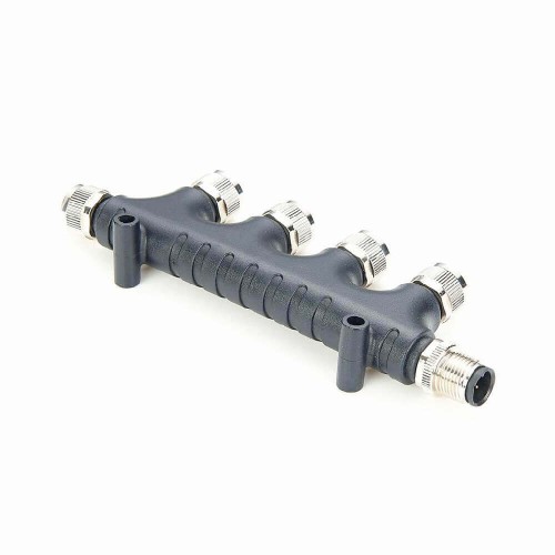 Nmea 2000 Network M12 6 Way T Type Adapter 5 Pin One Male to Five Female Adapter Waterproof