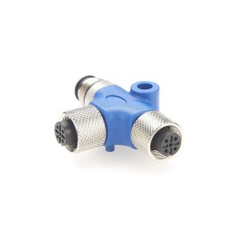 Nmea 2000 T Connector For Marine & Oceanic System M12 5 Pin Dual Female To 5 Pin Male