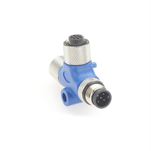 Nmea 2000 T Connector For Marine & Oceanic System M12 5 Pin Dual Female To 5 Pin Male