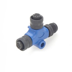 Nmea 2000 T-Connector M12 5 Pin Dual Female To 5 Pin Male For Garmin Lowrance Simrad B&G & Navico Networks