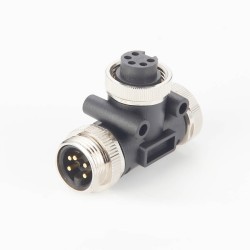 Nmea 2000 Waterproof Mini Change M7/8 T-Splitter Circular Connector Dual Female To Male