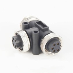 Nmea 2000 Waterproof Mini Change M7/8 T-Splitter Circular Connector Dual Female To Male
