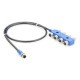 Nmea2000 8 Way Self-Contained Network Extension Cable N2K M12 Male To 8 Female Cable Length 1Meter Nmea2000 8 Way Self-Contained Network Extension Cable N2K M12 Male To 8 Female Cable Length 1Meter