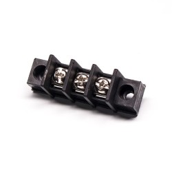 Barrier Strip Filtered Terminal Blocks Right Angled Black PCB Mount Connector