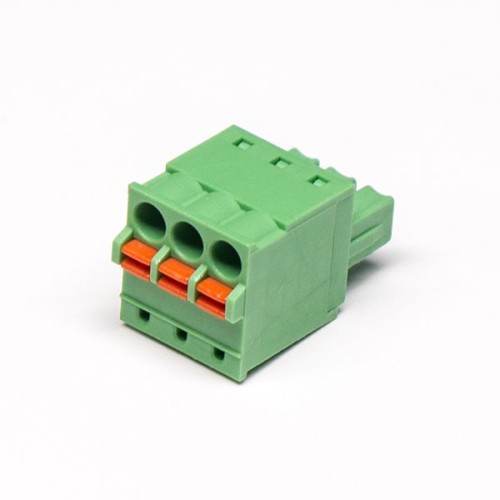 Pluggable Terminal Block Connector Spring PCB Green Vertical Type Pluggable Terminal Block Connector Spring PCB Green Vertical Type