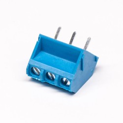 3pin Blue Terminal Block Screw Type 5.00 Pitch Straight Through Hole