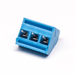 3pin Blue Terminal Block Screw Type 5.00 Pitch Straight Through Hole