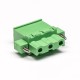 Terminal Block Connector Clamp Type Flange Mounting Green Pluggable Terminal Block Connector Clamp Type Flange Mounting Green Pluggable
