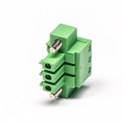 Terminal Block Pluggable Clamp Type to Screw Terminal Green Cable Connector