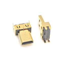 MICRO HDMI Male Connector D-type Male Splint 1.0MM Interface Audio Transmission