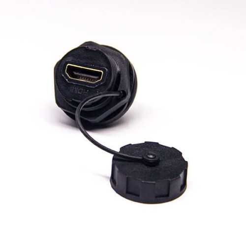 Waterproof HDMI female to female adapter 19pins Panel Mount HDMI connectors IP68 with Dust-cover Waterproof HDMI female to female adapter 19pins Panel Mount HDMI connectors IP68 with Dust-cover