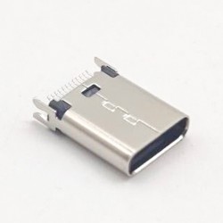 10pcs Type C Edge Mount Through Hole Connector Female 24 Pin