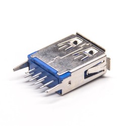 3.0 A usbStraight Female Hole Through PCB Type 9P 20pcs